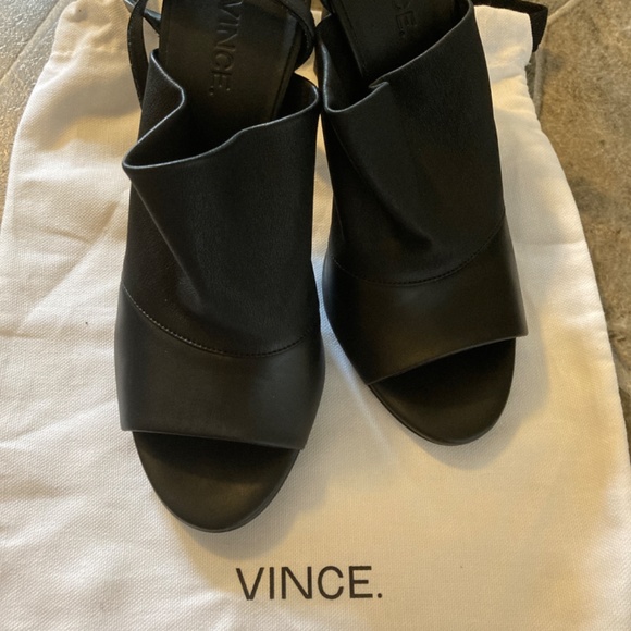 Vince Grace Black Ankle Strap Heels - Picture 6 of 8